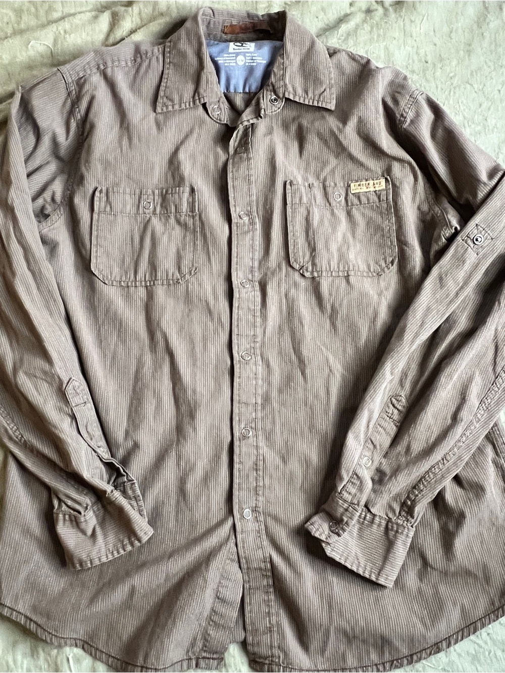 Timberland Utility Blue Collar Men’s Long Sleeve Button Down Shirt Size M